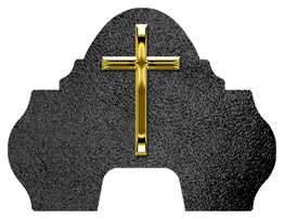 DARAY-L-510-GD-SH-BK Gold Single Cross Shimmer Black
